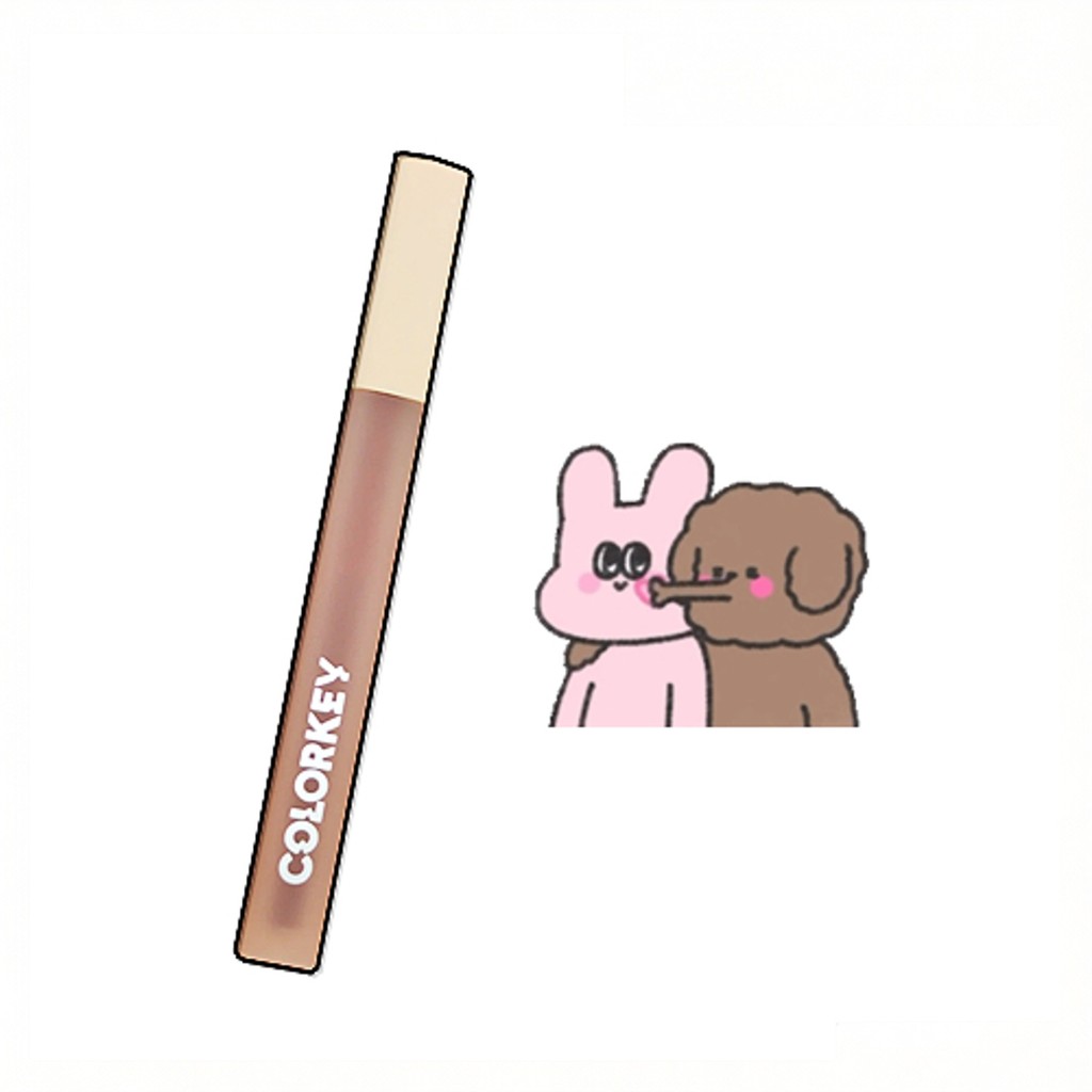 Colorkey Kolaqi Water Mist Lip Gloss Matte Lip Glaze Plain Face White Long Lasting Non-Stick Cup Lip