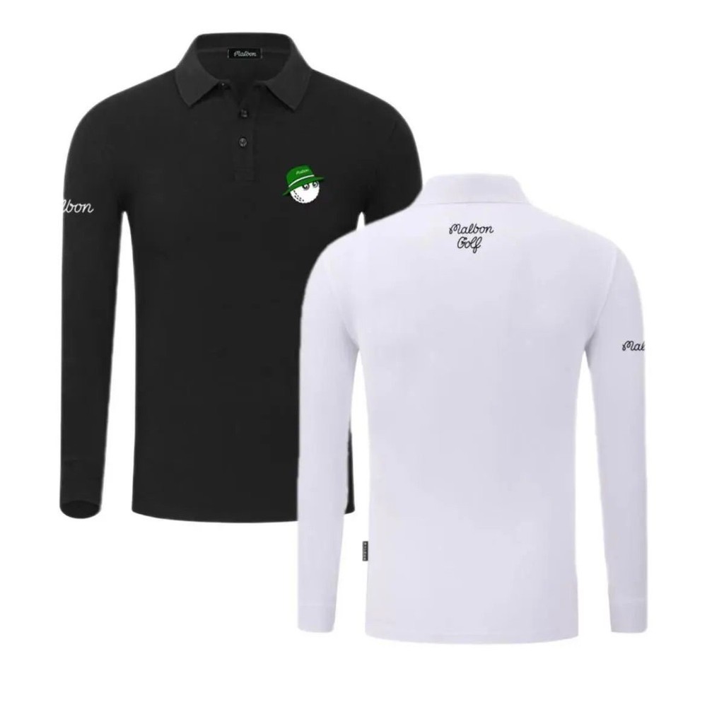 Phiên Bản Mỹ Mới MALBON 26ss Golf Mới polo Nam Nữ Dài Tay Thể Thao Ngoài Trời Áo Tập Luyện Đồng Phục