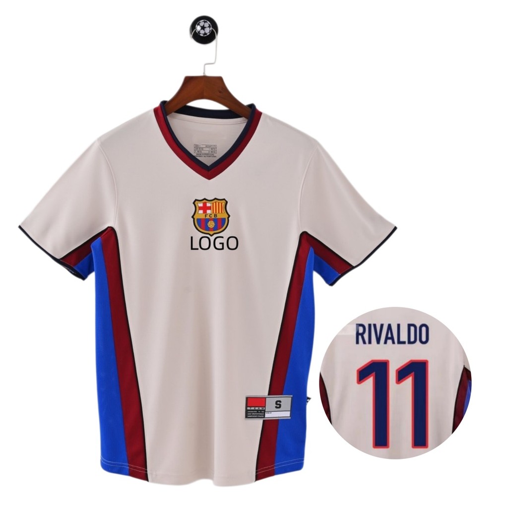 Áo bóng đá sân khách Barcelona 1998 / 99 S-2XL #11 RIVALDO