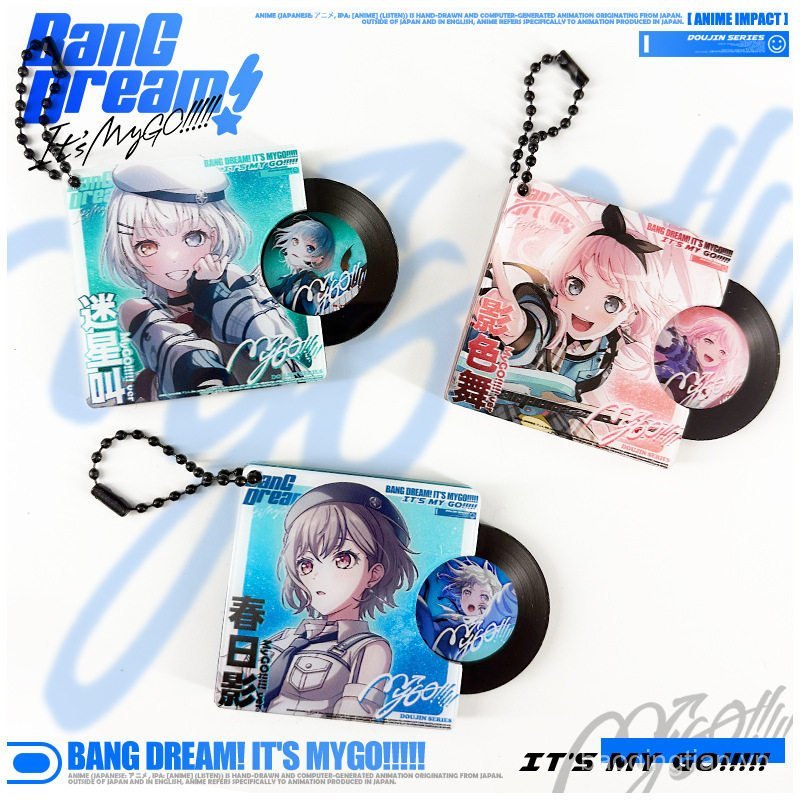 MyGO Anime Chuqianzao Aiyin Takamatsu Lantern Yue Luna CD Box Mặt dây chuyền di động Hỗ trợ hai chiề