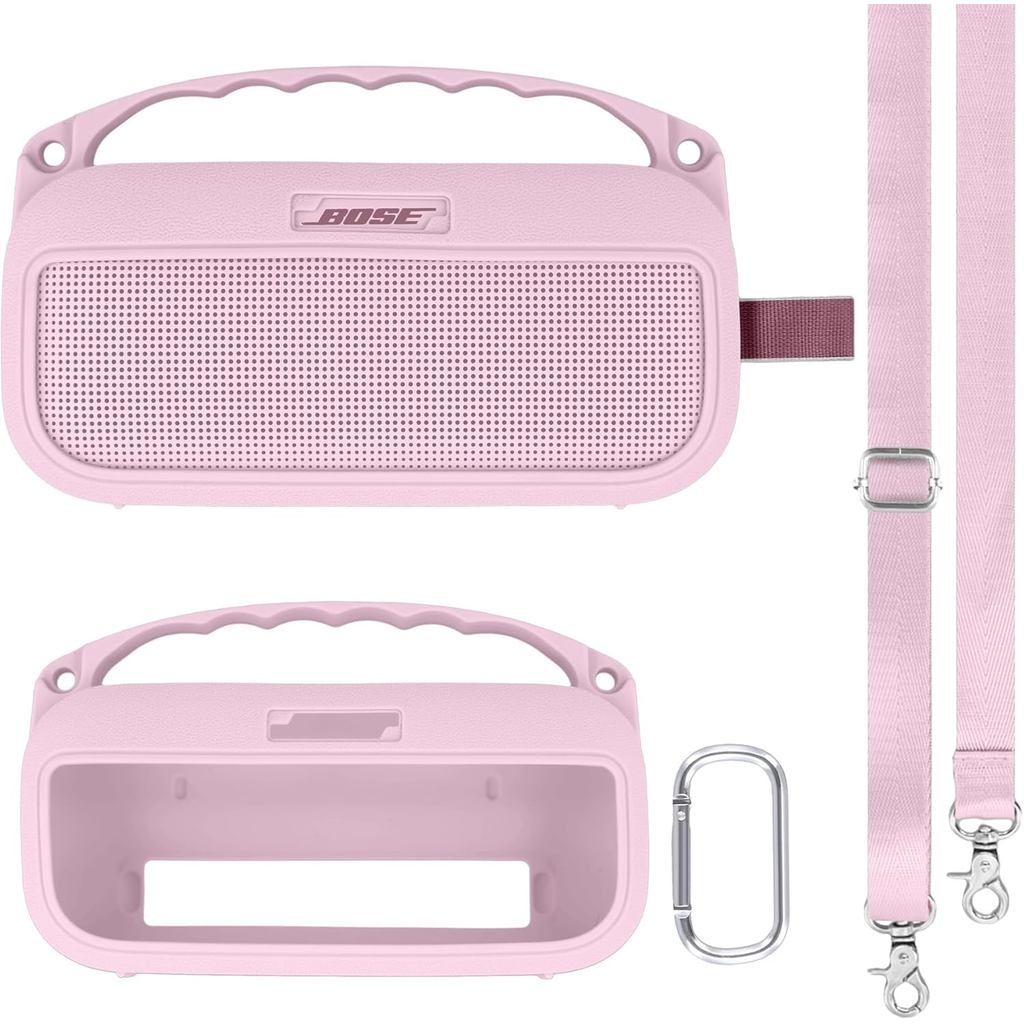 Khanka cho Bose New SoundLink Flex 2nd Gen Bluetooth Loa di động Vỏ silicon, Vỏ bảo vệ mềm có dây đe