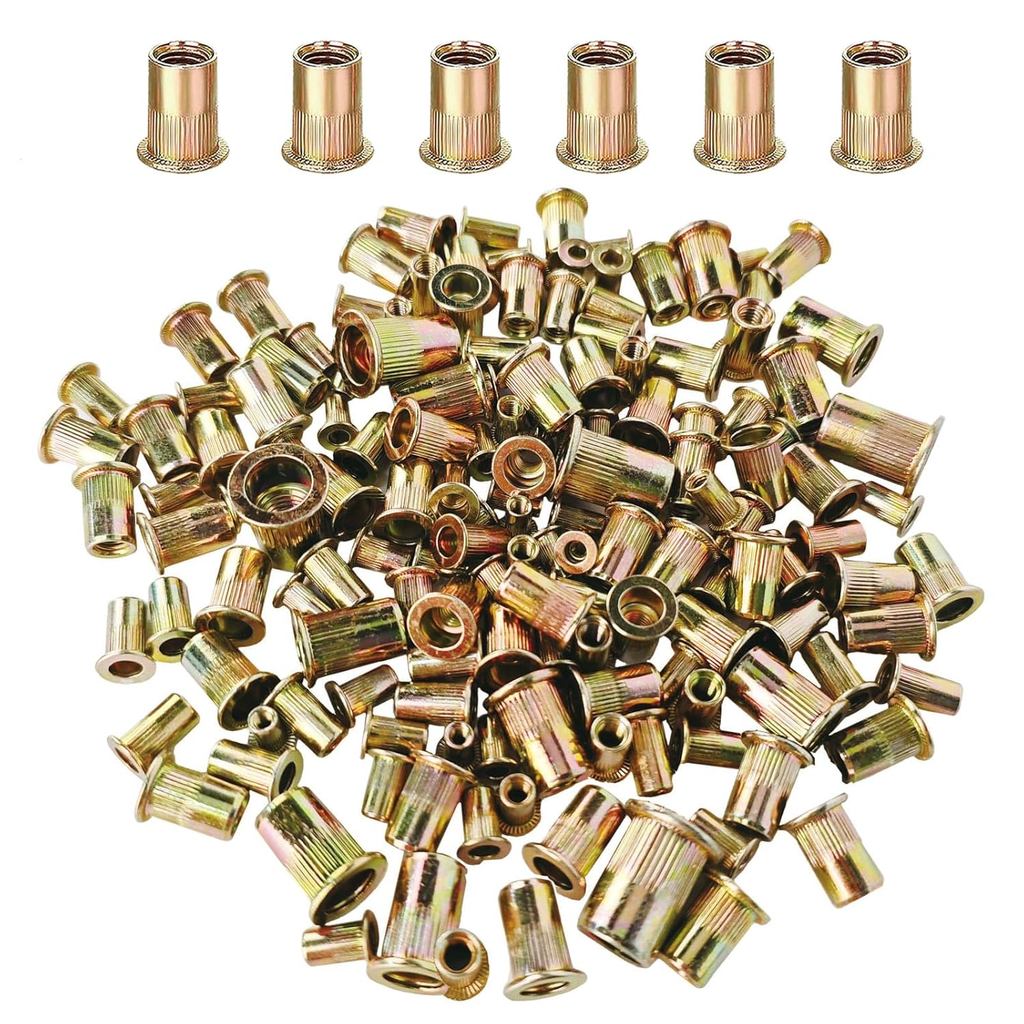 1 / 4 "-20 Đinh Tán Đai Ốc Rivnut RIV Nuts - Napia 100 Chiếc 1 / 4 20 UNC Đinh Tán Nuts Kit, Thép Ca