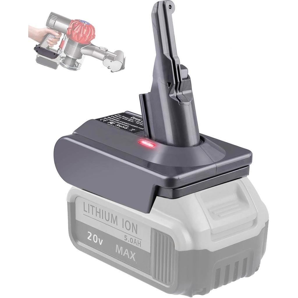 Dành Cho Dyson V8 Pin Adapter Cho Dewalt 20V Pin Chuyển Đổi Cho Dyson V8 Series Animal Fluffy Motorh
