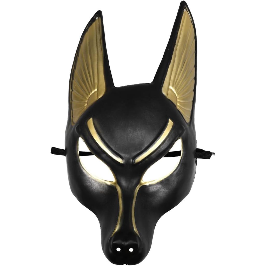 Garneck Anubis Mặt nạ Thần Chết Ai Cập Mặt nạ hóa trang cho Retro Halloween Trang Phục Nam Nữ Hóa Tr