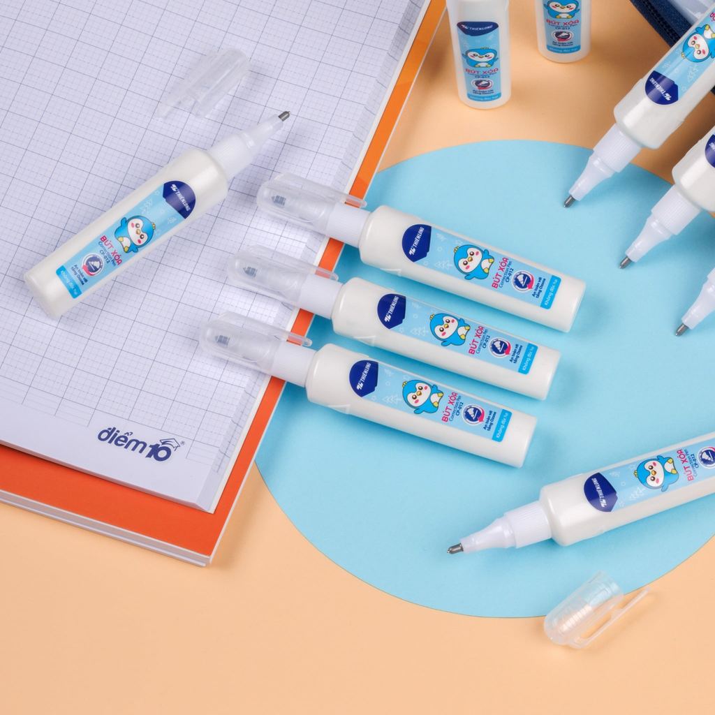 Combo 10 Bút xóa nước mini 3ml Thiên Long CP-012, nhỏ gọn tiện dụng, dễ dàng mang theo, mực xóa khô 