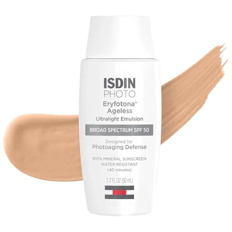 ISDIN Eryfotona Kem chống nắng khoáng chất không tuổi SPF 50, Kem chống nắng mặt chống lão hóa với o