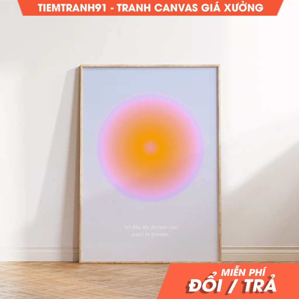 Tranh treo tường, Aura Poster, Spiritual Wall Art, Gradient, Angel Numbers, Affirmation Wall Art. (1
