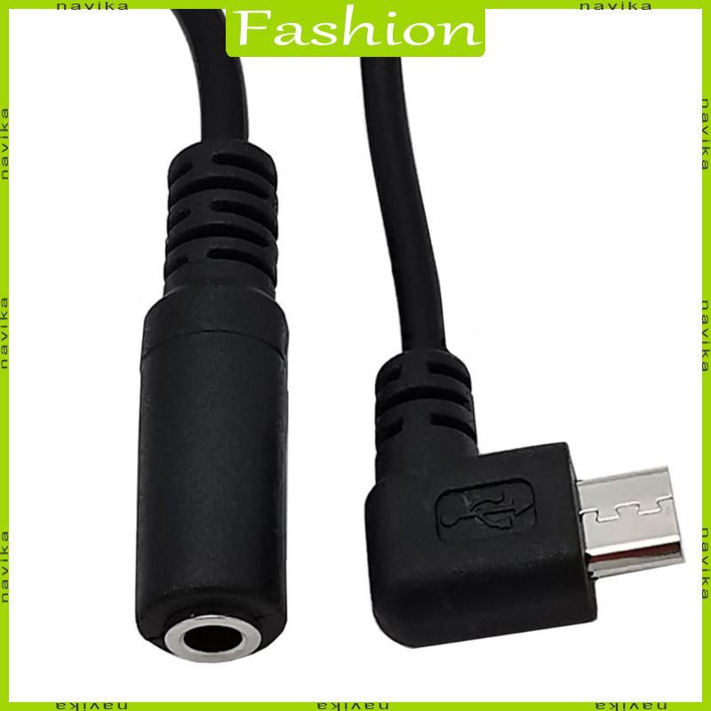 NA Micro USB Jack to 3 5mm Tai nghe Bộ chuyển đổi tai nghe Cáp ổ cắm 15cm