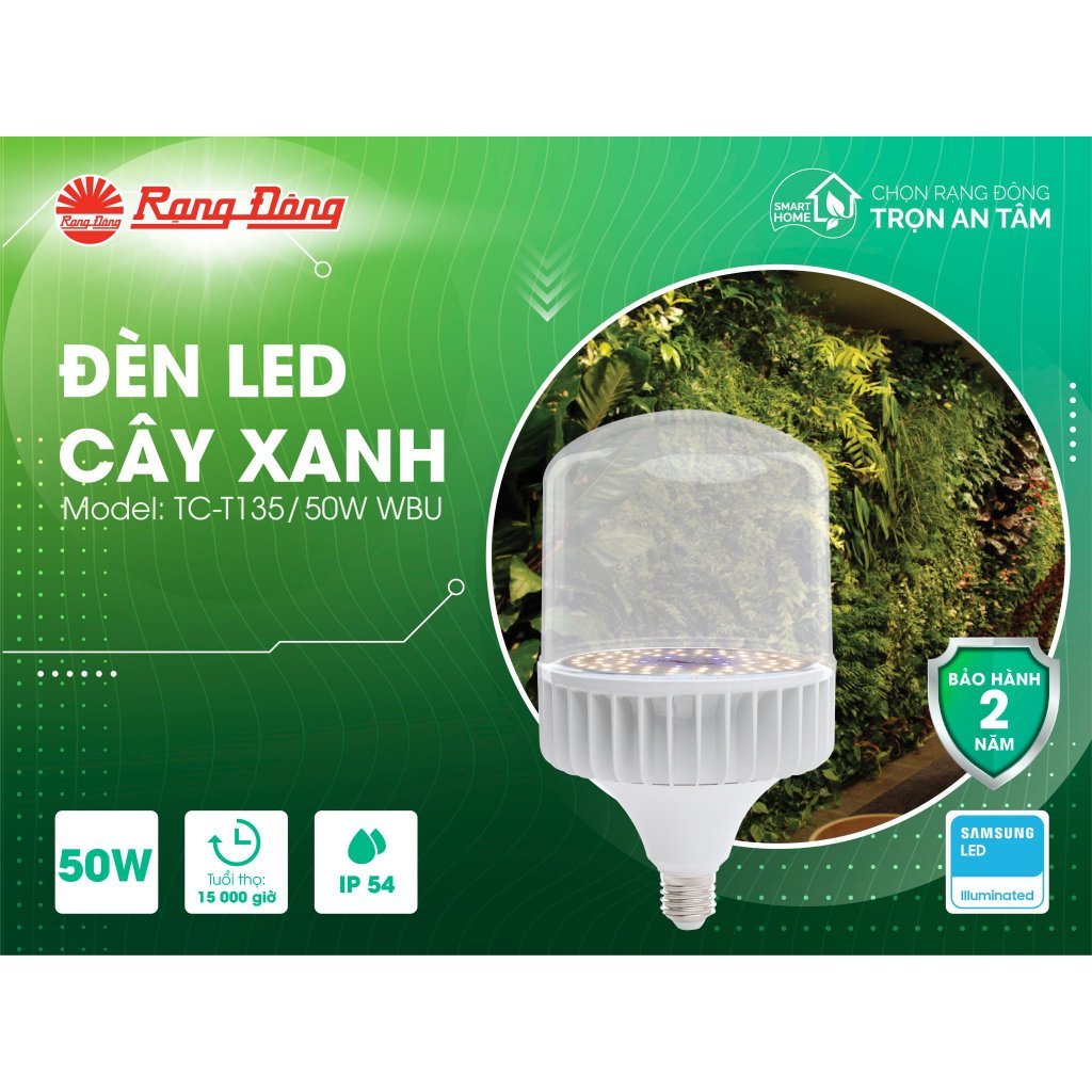 Đèn led trồng cây quang hợp Rạng Đông 50W WBU