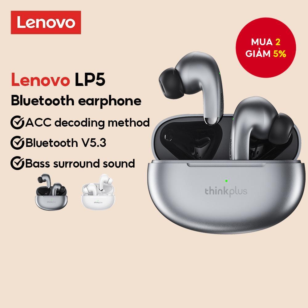 Tai nghe Lenovo LP5 Tai nghe Bluetooth 9D Âm thanh nổi Khử tiếng ồn Điều khiển cảm ứng Tay trễ với t