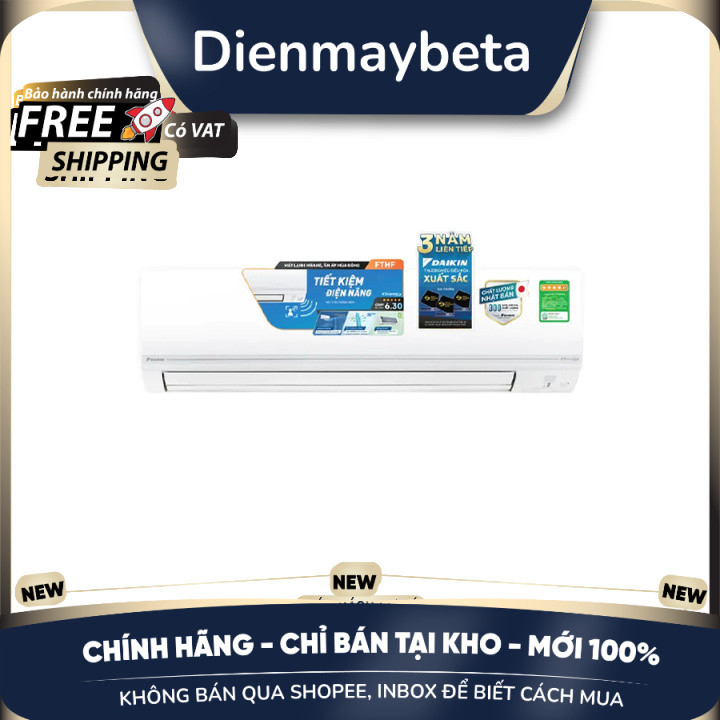 [KHÔNG BÁN QUA SHOPEE] FTHF50VAVMV Điều hòa 2 chiều Daikin Inverter 18000 BTU FTHF50VAVMV