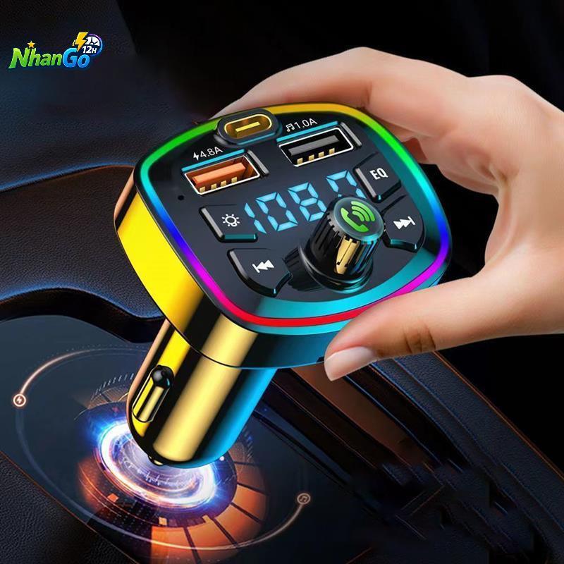 Q7 Bluetooth 5.0 xe FM Transmitter với Dual USB PD sạc COD