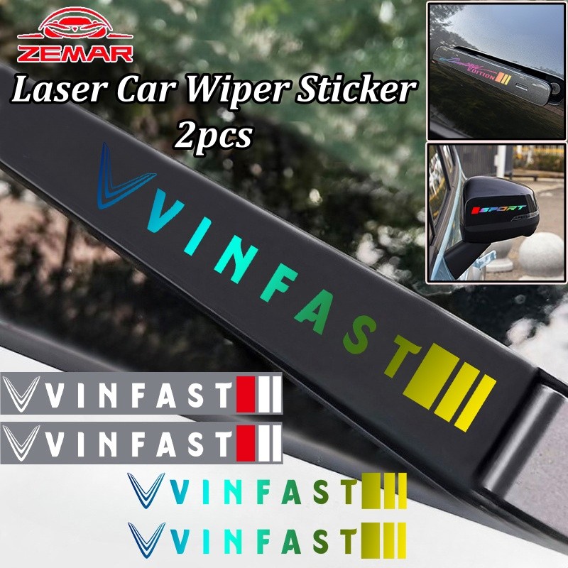 2 Chiếc Vinfast Laser Khăn Lau Xe Ô Tô Miếng Dán Phản Quang Cửa Xe Ô Tô Gương Chiếu Hậu Dán Trang Tr
