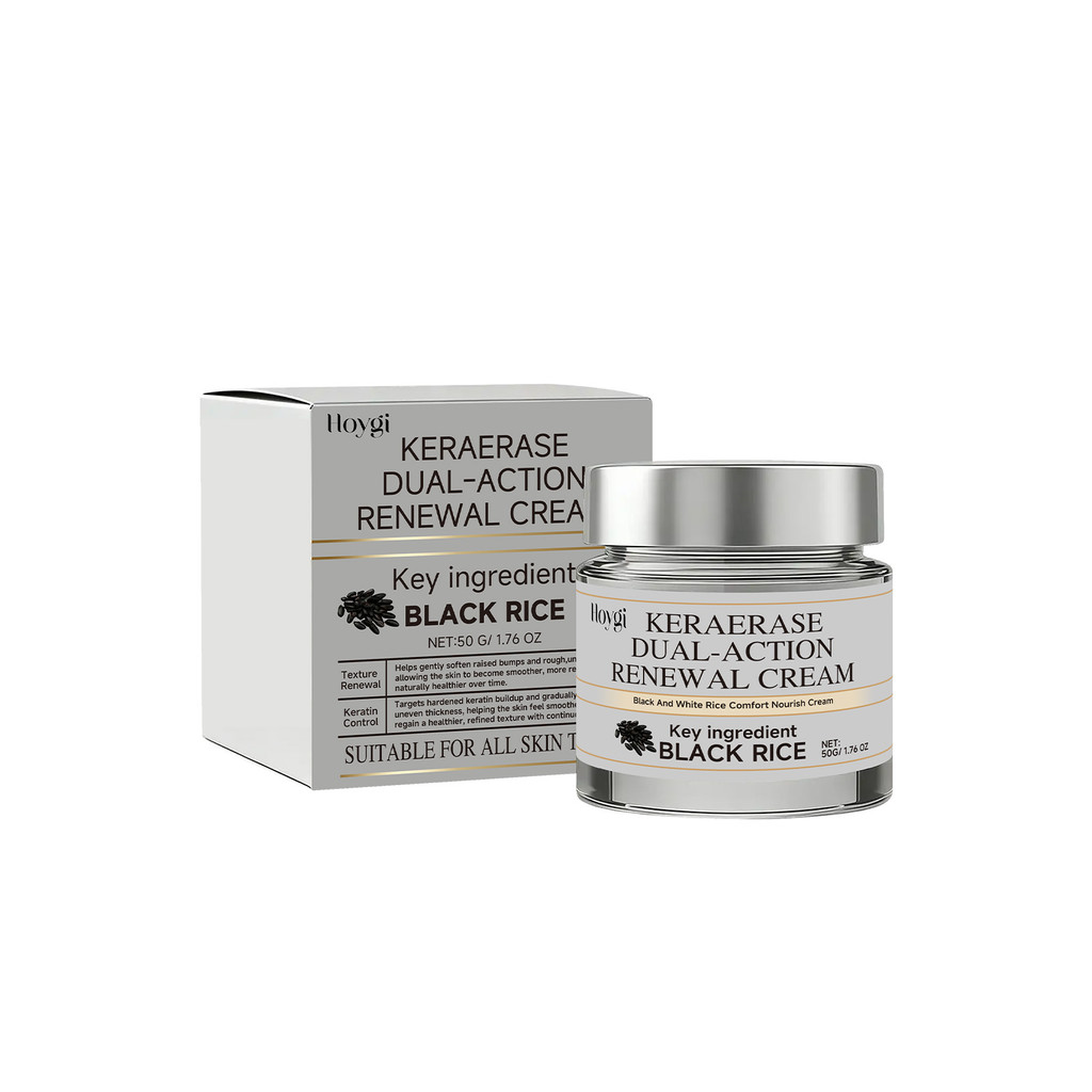 Hoygi Black Rice Dual Action Renewal Cream 50g - Keratin Smooth Body Cream for Rough Bumpy Skin Blac