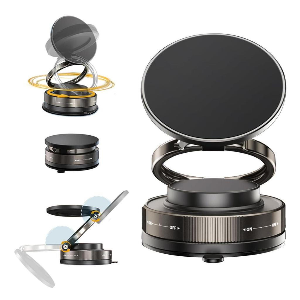 360 °  Adjustable Vacuum Magnetic Phone Holder，Suction cup phone holder suitable for Magsafe，Car Por