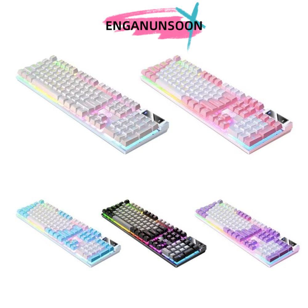 Bàn phím có dây EGANUNSOON, Bàn phím chơi game 104 phím K500, Bàn phím màng giao diện USB phát sáng 