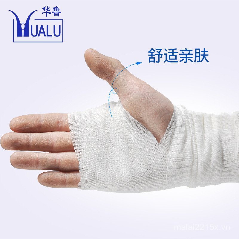 Y tế Cố Định Thấm Hút Cotton Dải Cuộn Gói Khối Hua Vết Thương Lusha Băng gạc AL91