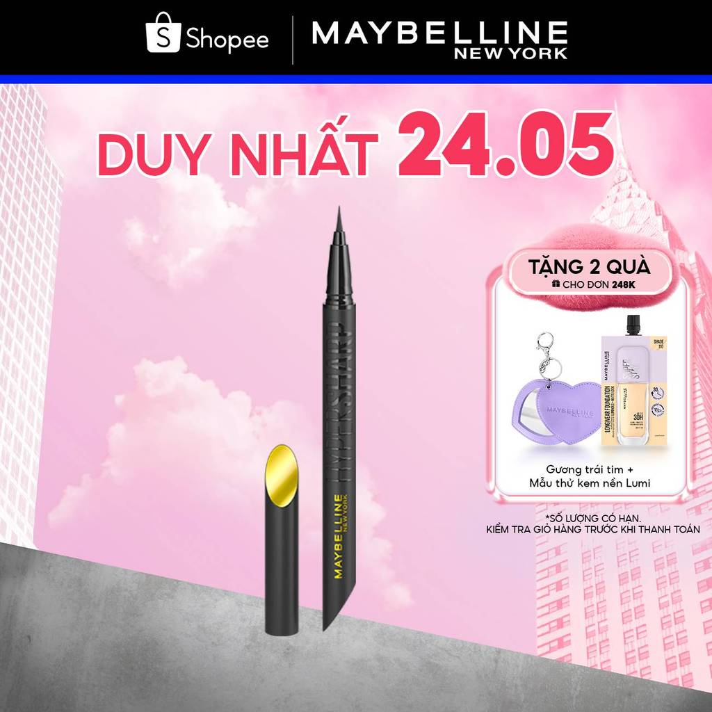 Bút Kẻ Mắt Nước Siêu Sắc Mảnh Maybelline New York Hyper Sharp Liner Extreme Không Lem Trôi 0.4g