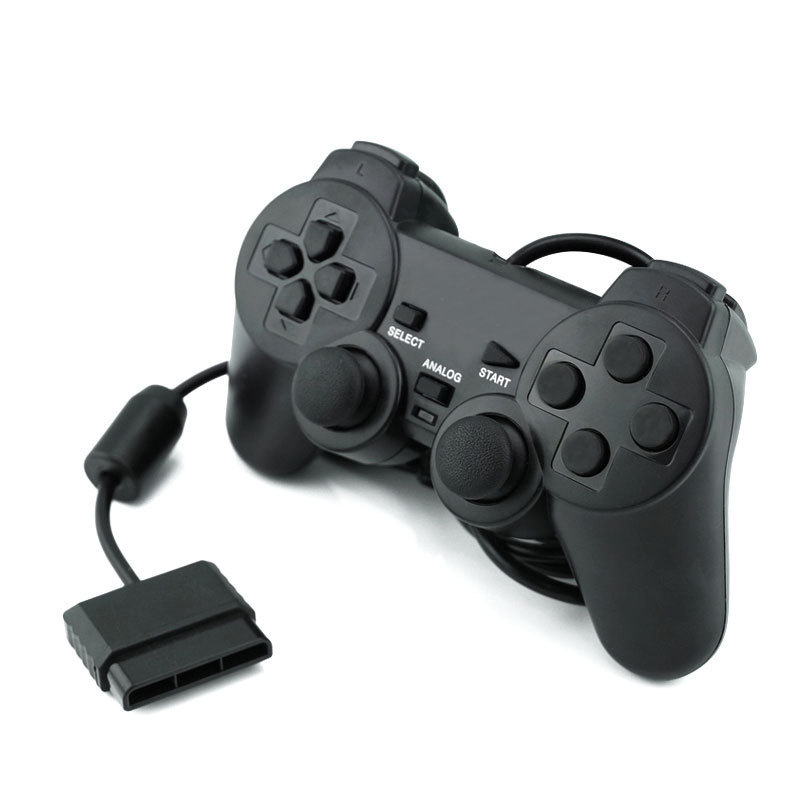Tay cầm có dây P2 Single Shock Double Shock Video Gamepad Thích hợp cho máy chơi Game PS2 Nút bông t