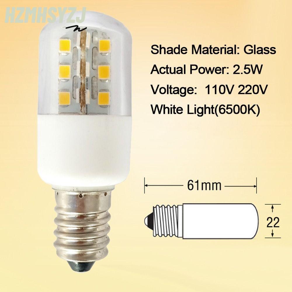 Bóng đèn tủ lạnh HZMHSYZJ Home E12 E14 Kết nối Đèn trắng 110V 220V Đèn LED