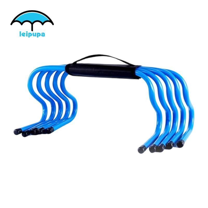 Leipupa 5 Cái Nhanh nhẹn Hurdles Thiết bị tập luyện màu xanh lam để tập luyện bóng đá Bóng rổ