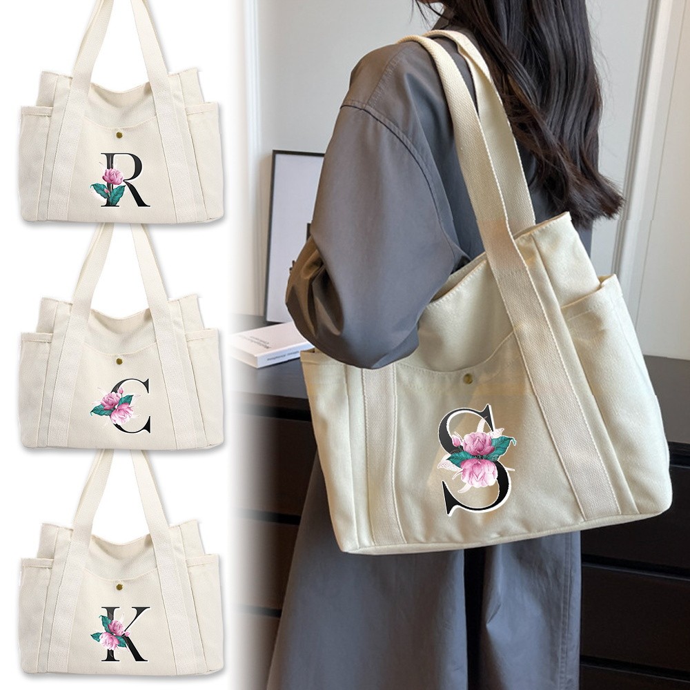 Canvas bag LOCAL STOCK Young Tour Tote Travel Tote Multi Pocket Bag Handbag large-capacity shoulder 
