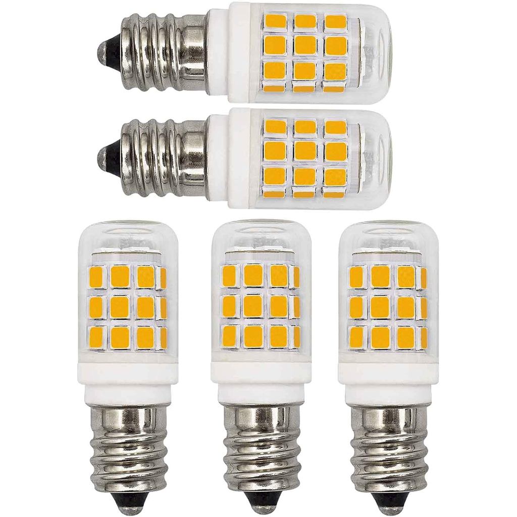 Gói 5 Đèn Chùm Máy Sấy E12 Bóng Đèn Led 3W Tương đương 30W 20W 25W Trắng Ấm 3000K 350Lm AC 110V 120V
