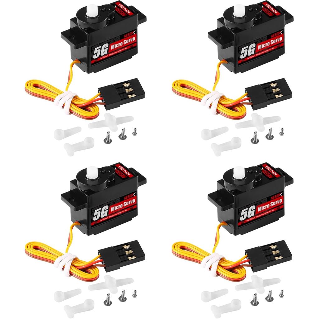 4 Động Cơ servo Micro 5G Mini servo Cho 1 / 28 Máy Bay Ô Tô Cố Định K969 K989 K999 Máy Bay FIX Cánh 