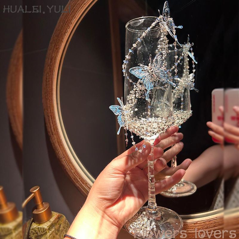 Phong Cách Mới Không Khí Nhấp Nháy Bướm Penang Bánh Mì Nướng Kính DIY Chất Liệu Gói Đính Hôn Cưới Gi