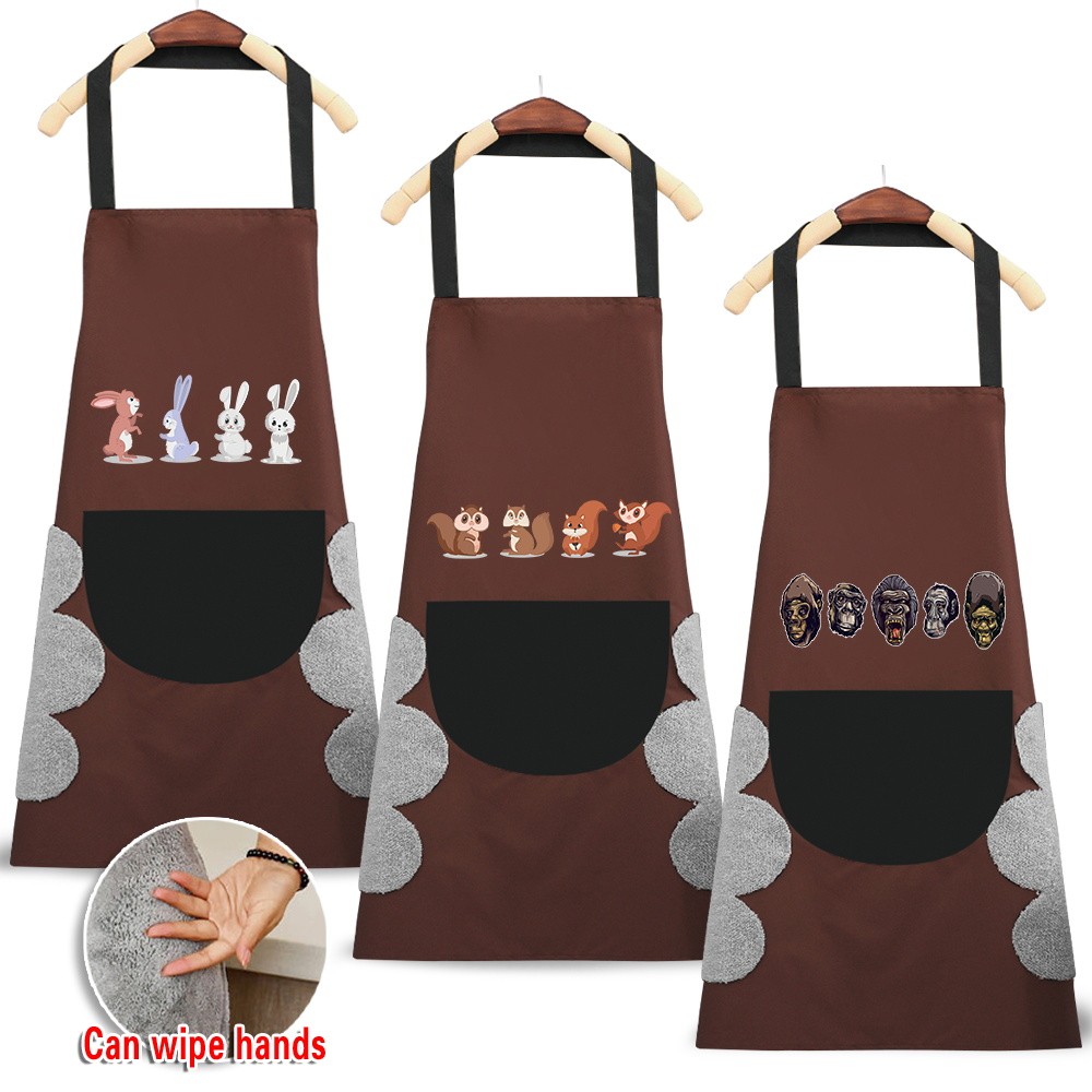 Apron Kitchen Apron  Fashion With Pocket Water Proof Chef Apron cartoon Series
