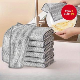 Máy chà sàn len thép - Vải bát đĩa không bẩn để làm sạch chậu / chảo & bếp, tẩy vết bẩn hạng nặng
