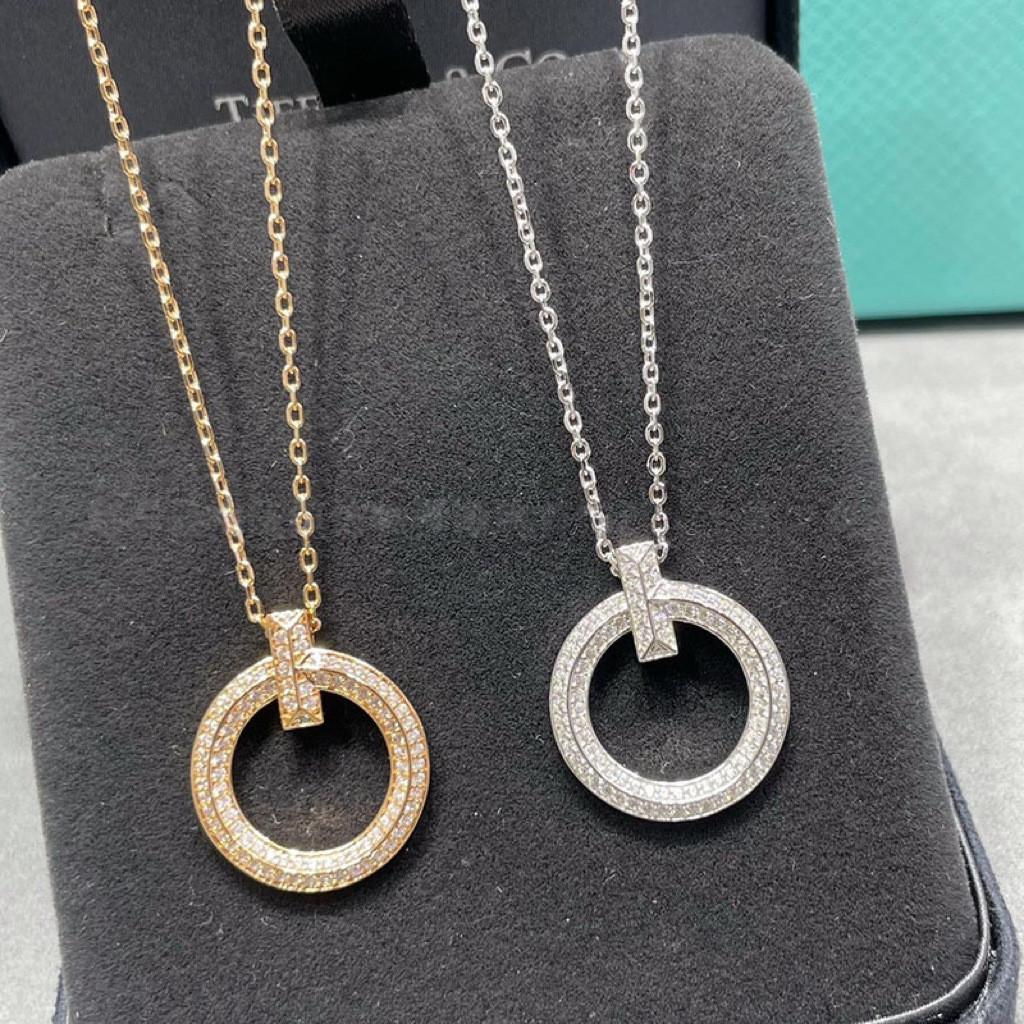 EIP7 T1Full diamond necklace for women CNC Fashionable and Luxurious Lady's Diamond-Embellished Roun