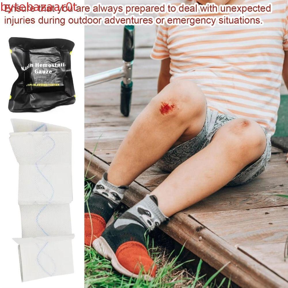 BYTEBAZAAR Gạc Kaolin cầm máu, Gạc Chitosan Z-Fold Design Stop Bleeding Gạc, Vải không dệt Chất liệu