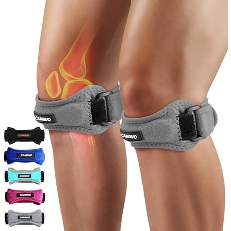 CAMBIVO 2 Gói Dây Đeo Đầu Gối Bánh Tendon, Nẹp Đầu Gối Cho Nữ & Nam có dây đeo bổ sung, Dây đeo bánh