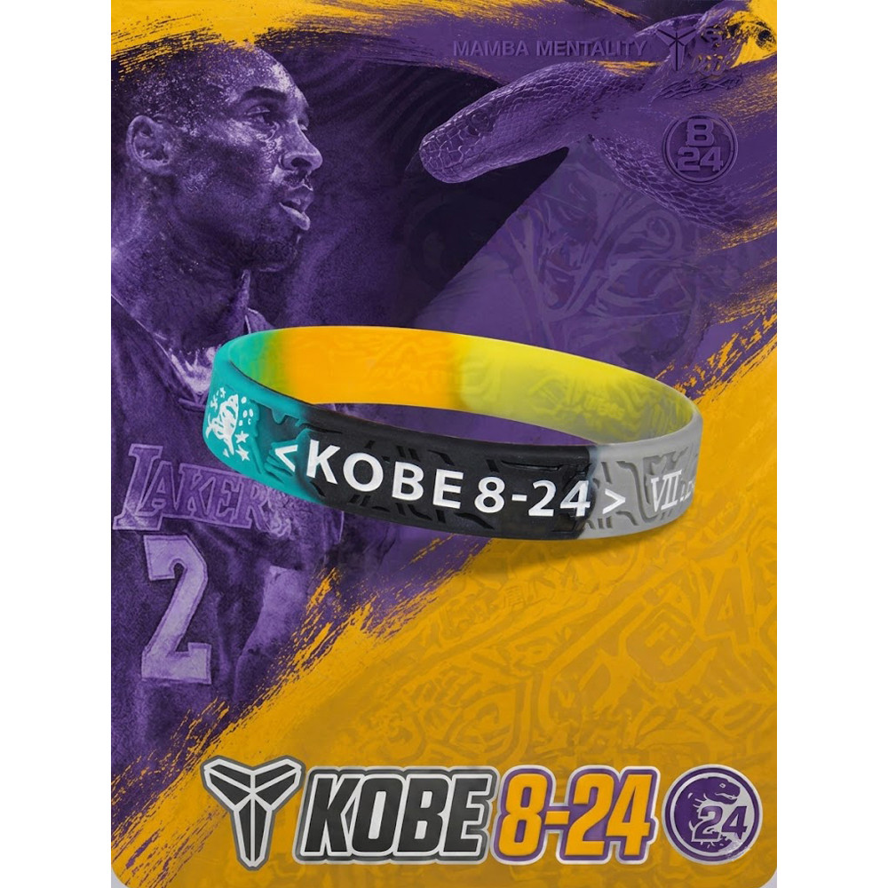 KOBE KOBE 8-24 Vòng Tay Silicon Bóng Rổ Quạt Cung Cấp Bộ Sưu Tập Kỷ Niệm Hàng Hóa Chuyển Đổi Cao Su 