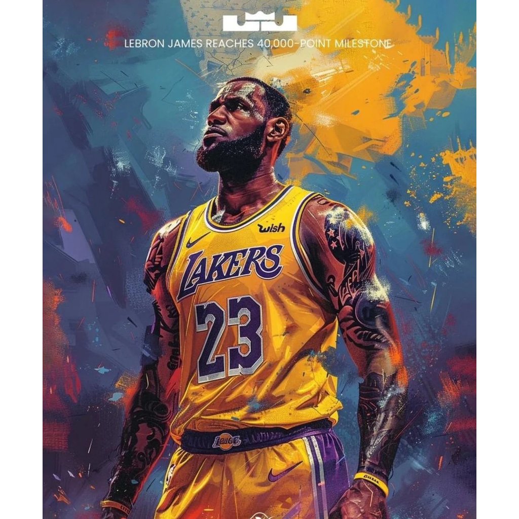 James (LeBron James) Lakers No. 23 Jersey NBA League Los Angeles Lakers Hot Press Jersey Đồng bộ ánh