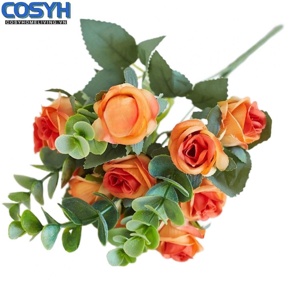 <cosyh>Artificial Rose Flower Bouquet Fake Silk Flowers for Wedding Home Decor Office