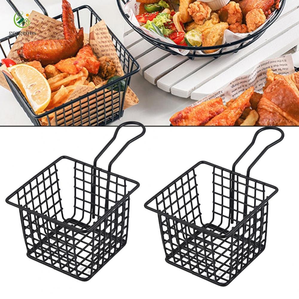 [FUXIN]Food Bucket Fried Food Serving Iron Material Multi-Purpose Container For Events