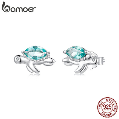 Bông tai bạc Bamoer 925 Rùa Trang sức thời trang dành cho nữ Quà tặng