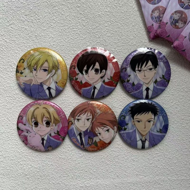 【Fast shipping】host club trường ouran/ouran high school host club Anime Huy hiệu ghim cài áo Badge