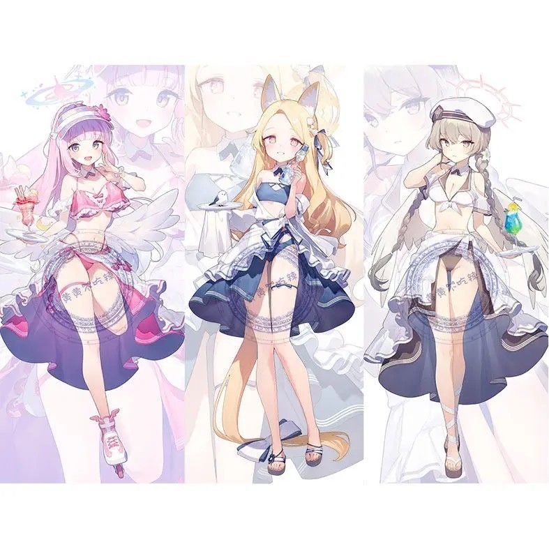 Mô hình Standee anime Blue Archive nhân vật Yurizono Seia Kirifuji Nagisa trang trí bàn học quà tặng
