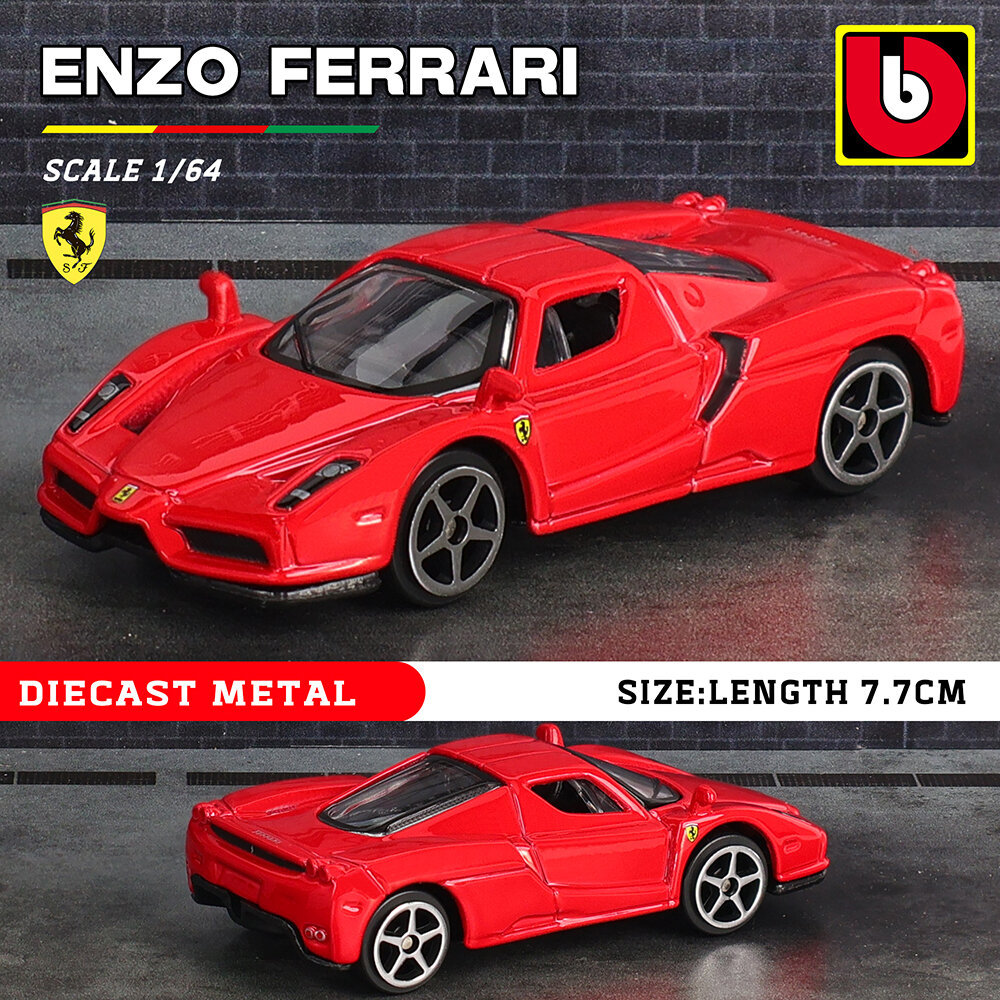 Bburago 1: 64 Ferrari ENZO 488 458 F12 296 GTB F40 F50 hợp kim ô tô đúc mô hình đồ chơi bộ sưu tập q