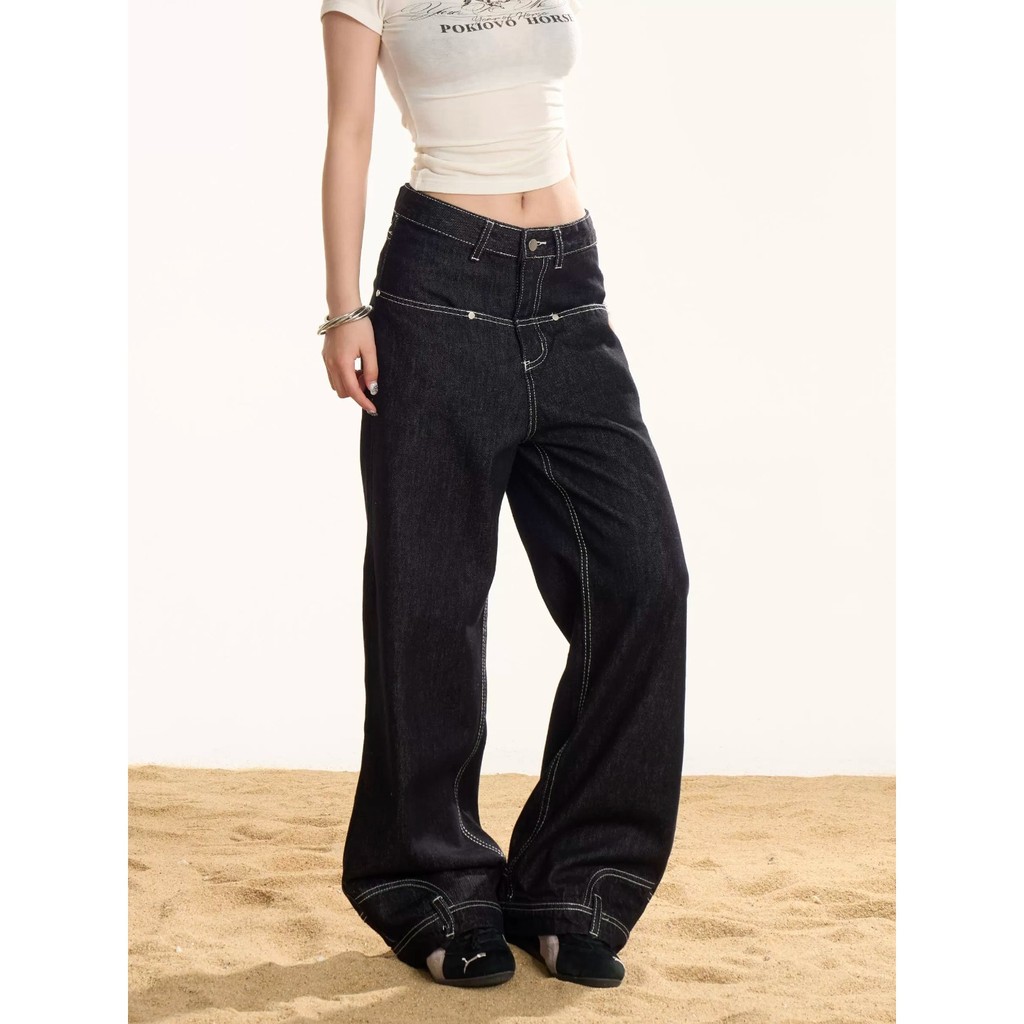 ME Flip Horsehair [Horsehair] Okayama Original Cow Ounce Màu Nguyên Bản Rửa Nước Đau Khổ Quần Jean