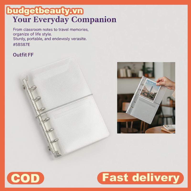 BUDGET M5 A6 PP chéo ba lần PP Loose Leaf notebook Cover Mini Di động Stier Nhỏ.