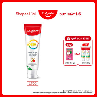 Kem đánh răng Colgate Total giảm chảy máu nướu, bảo vệ toàn diện 12 giờ 170g