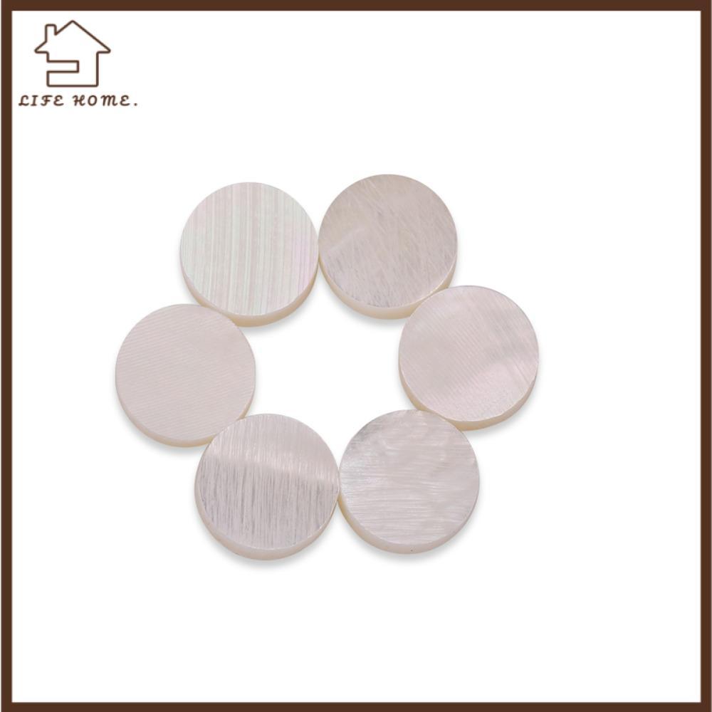 YELGIRL 24 CÁI Guitar Inlay Dots, Size 6mm Mother of Pearl Shell Fretboard Inlay Dots, White Mother 