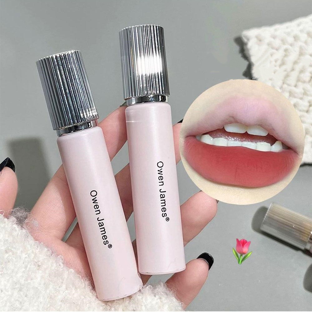 Owen James Lip Gloss Velvet Độ bão hòa thấp Matte Finish Son môi làm trắng Son bóng