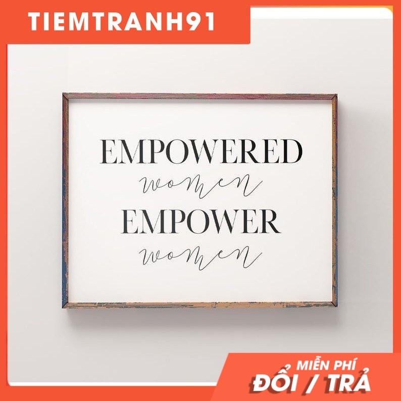 Tranh treo tường | - Typography-Empowered Women Empower Women 126 , tranh canvas giá rẻ