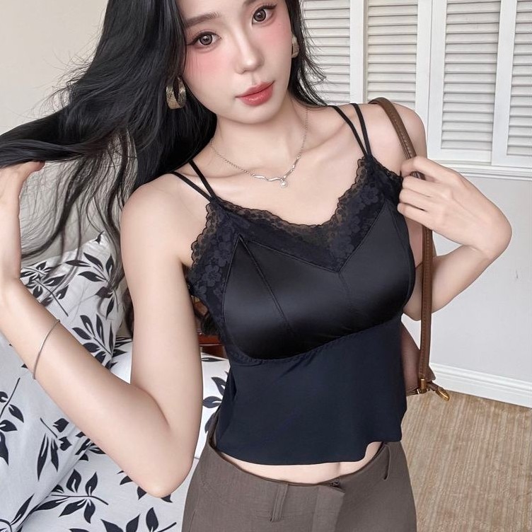 Real Shot Pure Desire Light Dây đeo hai vai Tính khí Áo thời trang hàng đầu Áo ngực không mặc đẹp lư