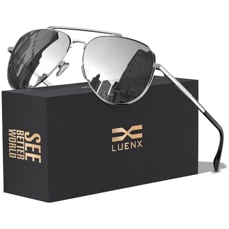 Có Phụ Kiện Bảo Vệ Nữ Aviator - Kính Mát Cho Nam Lái Xe Cổ Điển LUENX 400 UV